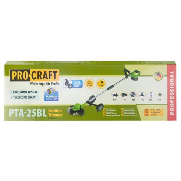 Аккумуляторный триммер Procraft PTA25BL (1 акб) 030276 фото